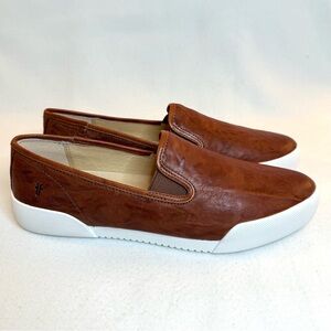 Frye Women’s Mia Slip On Cognac Leather Shoes